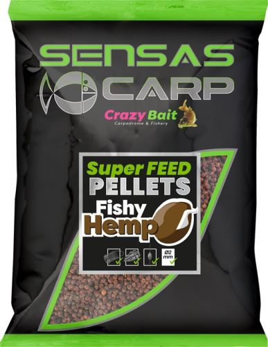 Sensas Pelety Super Feed Fishy Hemp 650g