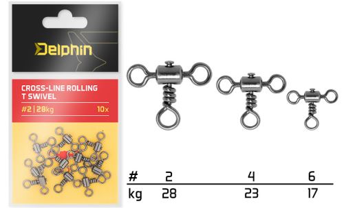 Delphin Obratlík Cross-line Rolling T Swivel 10ks