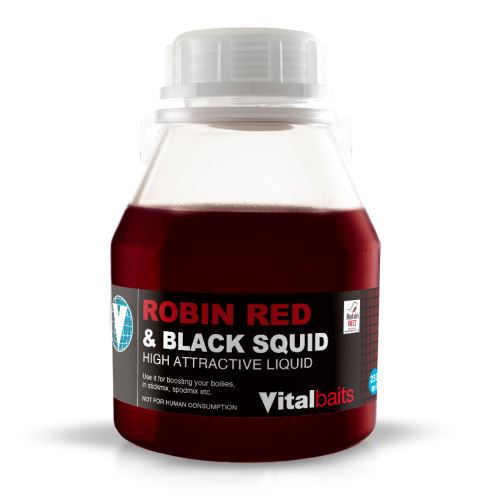 Vitalbaits Dip Robin Red & Black Squid 250ml