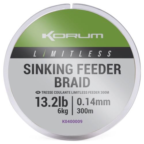 Korum Šňůra Limitless Sinking Feeder Braid 300m