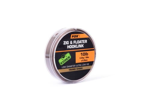 FOX Vlasec Zig and Floater Hooklink Trans Khaki 100m