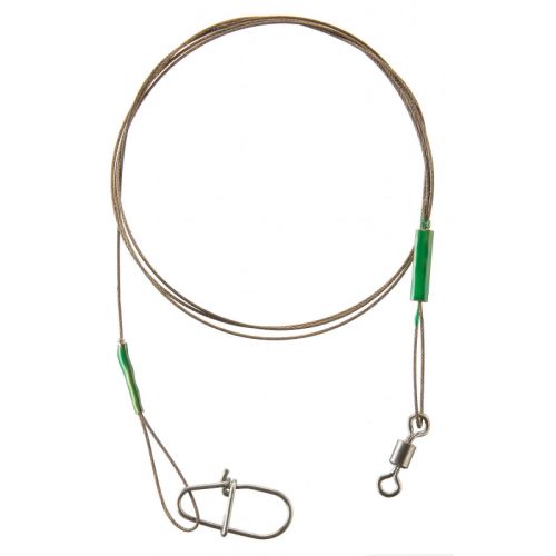 Cormoran Lanko 7x7 Wire Leader Swivel and Corlock Snap Hook 13kg 20cm 2ks